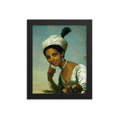 Dido Elizabeth Belle framed print on a plain backdrop in size 8"x10".