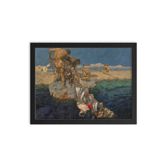 Die Fruchte des Meeres by Alexander Rothaug framed print on a plain backdrop in size 12"x16".