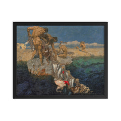 Die Fruchte des Meeres by Alexander Rothaug framed print on a plain backdrop in size 16"x20".