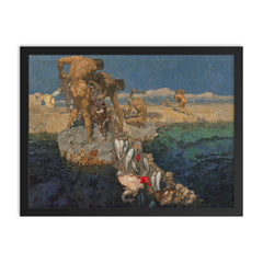 Die Fruchte des Meeres by Alexander Rothaug framed print on a plain backdrop in size 18"x24".