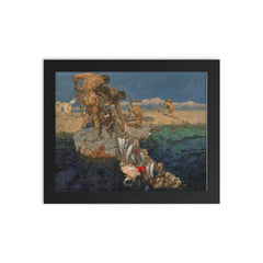 Die Fruchte des Meeres by Alexander Rothaug framed print on a plain backdrop in size 8"x10".