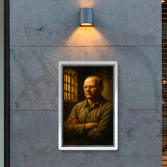 Dietrich Bonhoeffer in prison cell resolve poster 2