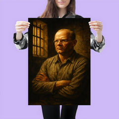 Dietrich Bonhoeffer in prison cell resolve poster 3