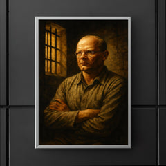 Dietrich Bonhoeffer in prison cell resolve poster 5