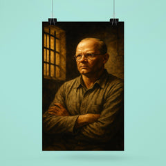 Dietrich Bonhoeffer in prison cell resolve poster 6