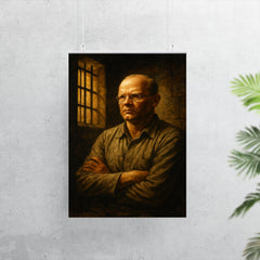 Dietrich Bonhoeffer in prison cell resolve poster 7