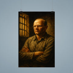 Dietrich Bonhoeffer in prison cell resolve poster 9