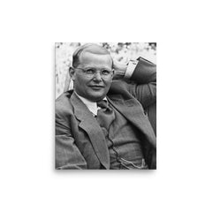 Dietrich Bonhoeffer poster on a plain backdrop in size 8"x10".