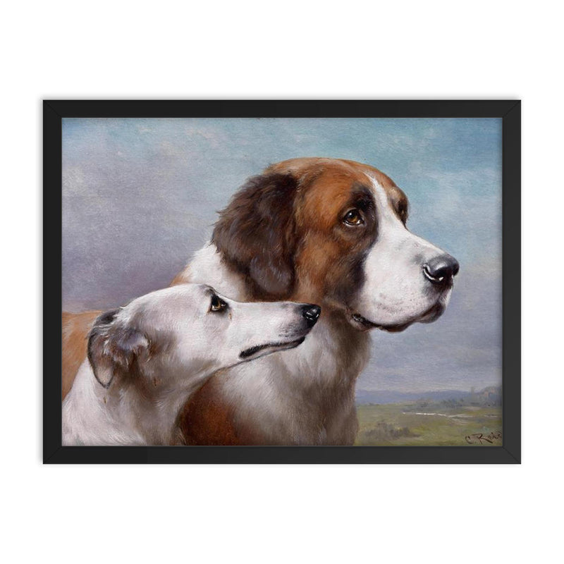 Dignity and Grace by Carl Reichert framed print on a plain backdrop in size 18