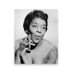 Dinah Washington poster on a plain backdrop in size 16"x20".