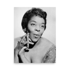 Dinah Washington poster on a plain backdrop in size 18"x24".