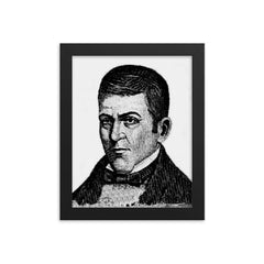 Dionisio de Herrera framed print on a plain backdrop in size 8"x10".