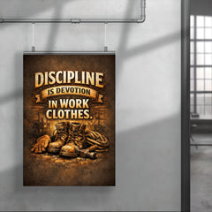 Discipline is devotion in work clothes poster 4