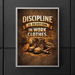 Discipline is devotion in work clothes poster 5