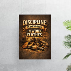 Discipline is devotion in work clothes poster 7