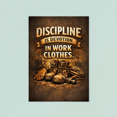 Discipline is devotion in work clothes poster 8