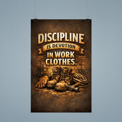 Discipline is devotion in work clothes poster 9