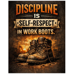 Discipline is self respect in work boots jigsaw puzzle