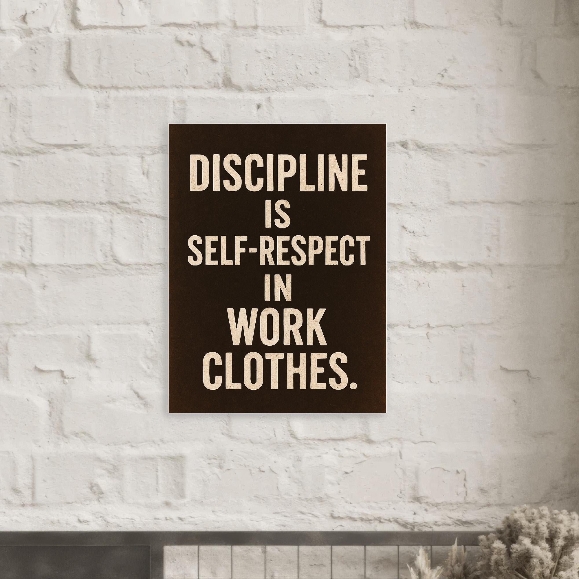 Discipline Is Self Respect Metal Print Wall Art – Noveltees