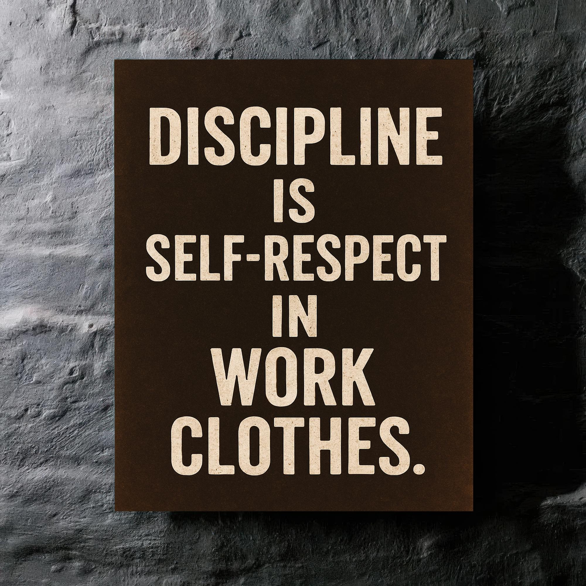 Discipline Is Self Respect Metal Print Wall Art – Noveltees
