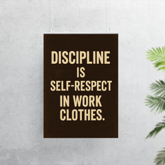 Discipline is self respect in work clothes poster 7