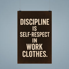 Discipline is self respect in work clothes poster 9