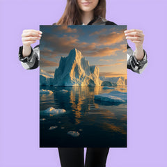 Disko Bay Icebergs Greenland poster 3