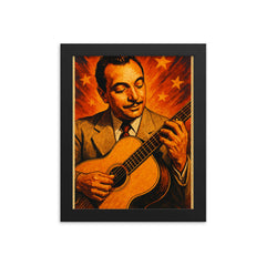 Django Reinhardt framed print on a plain backdrop in size 8"x10".