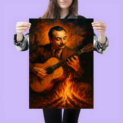 Django Reinhardt gypsy firelight guitar poster 3