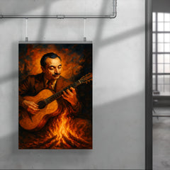Django Reinhardt gypsy firelight guitar poster 4