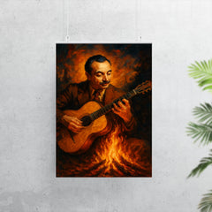 Django Reinhardt gypsy firelight guitar poster 7