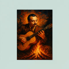 Django Reinhardt gypsy firelight guitar poster 8