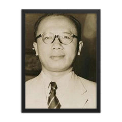 Djuanda Kartawidjaja framed print on a plain backdrop in size 18"x24".