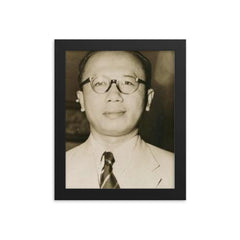 Djuanda Kartawidjaja framed print on a plain backdrop in size 8"x10".