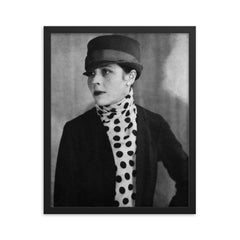 Djuna Barnes framed print on a plain backdrop in size 16"x20".