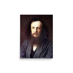 Dmitri Mendeleev poster on a plain backdrop in size 12"x16".