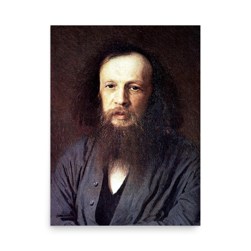 Dmitri Mendeleev poster on a plain backdrop in size 18