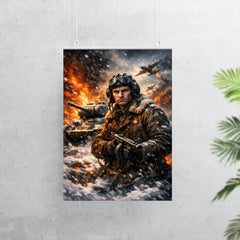 Dmitry Lavrinenko tank ace in burning snow poster 7