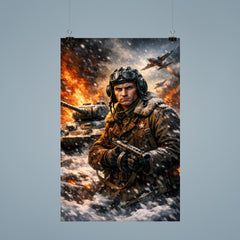 Dmitry Lavrinenko tank ace in burning snow poster 9