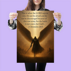 Do not be afraid and do not be discouraged - 2 Chronicles 2015 angel design poster 3