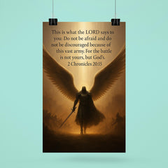 Do not be afraid and do not be discouraged - 2 Chronicles 2015 angel design poster 6