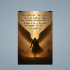 Do not be afraid and do not be discouraged - 2 Chronicles 2015 angel design poster 9