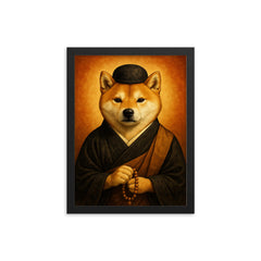 Dogen framed print on a plain backdrop in size 12"x16".