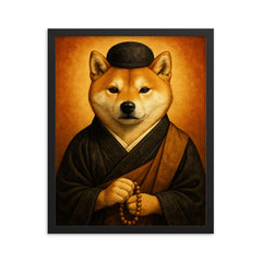 Dogen framed print on a plain backdrop in size 16"x20".