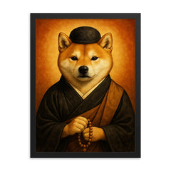 Dogen framed print on a plain backdrop in size 18"x24".