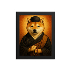 Dogen framed print on a plain backdrop in size 8"x10".