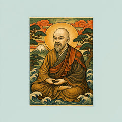 Dogen Kigen ancient Japanese style art poster 8