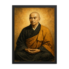 Dogen Kigen framed print on a plain backdrop in size 18"x24".