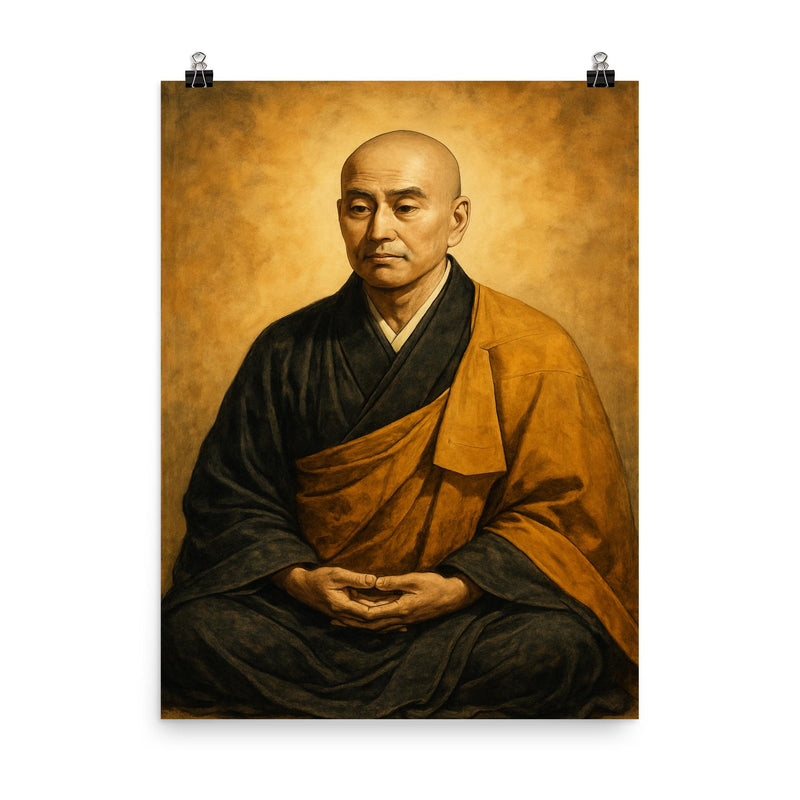 Dogen Kigen poster on a plain backdrop in size 8