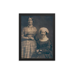Dolley Madison Daguerreotype, 1848 framed print on a plain backdrop in size 12"x16".